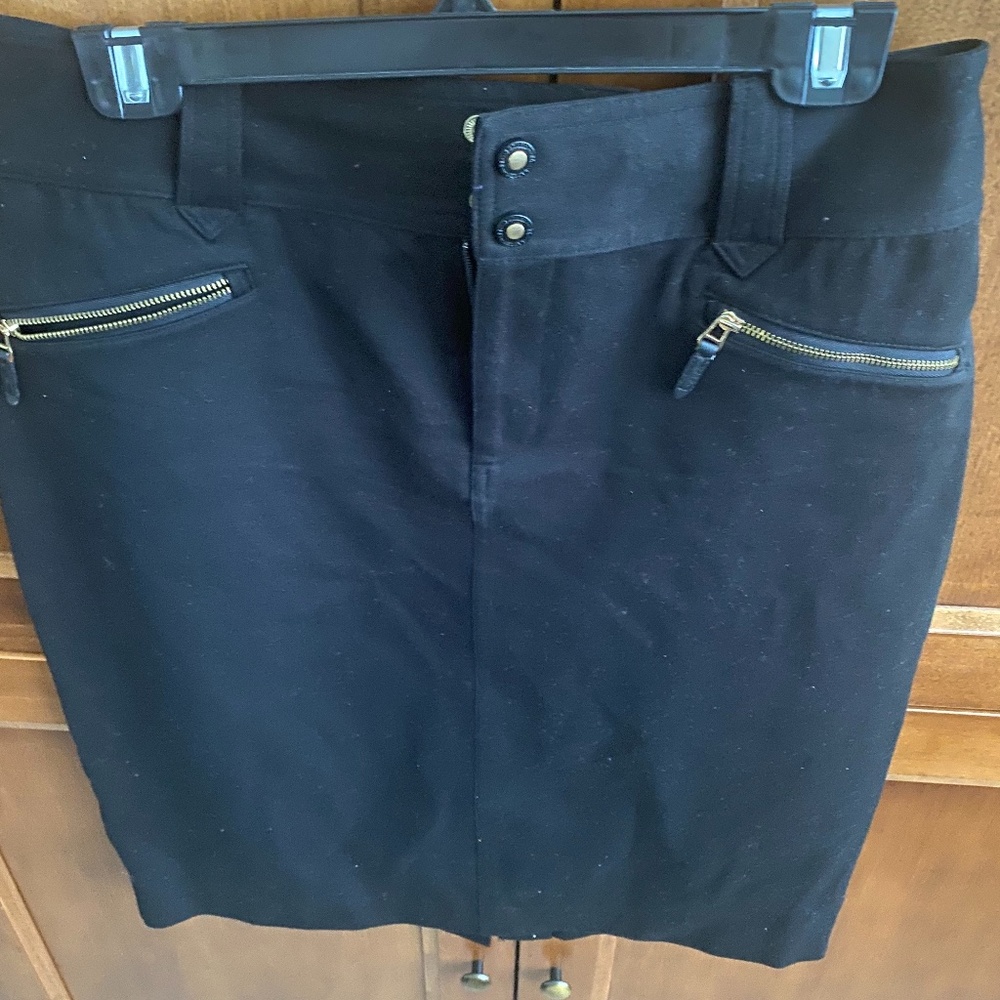 black high waist pencil skirt